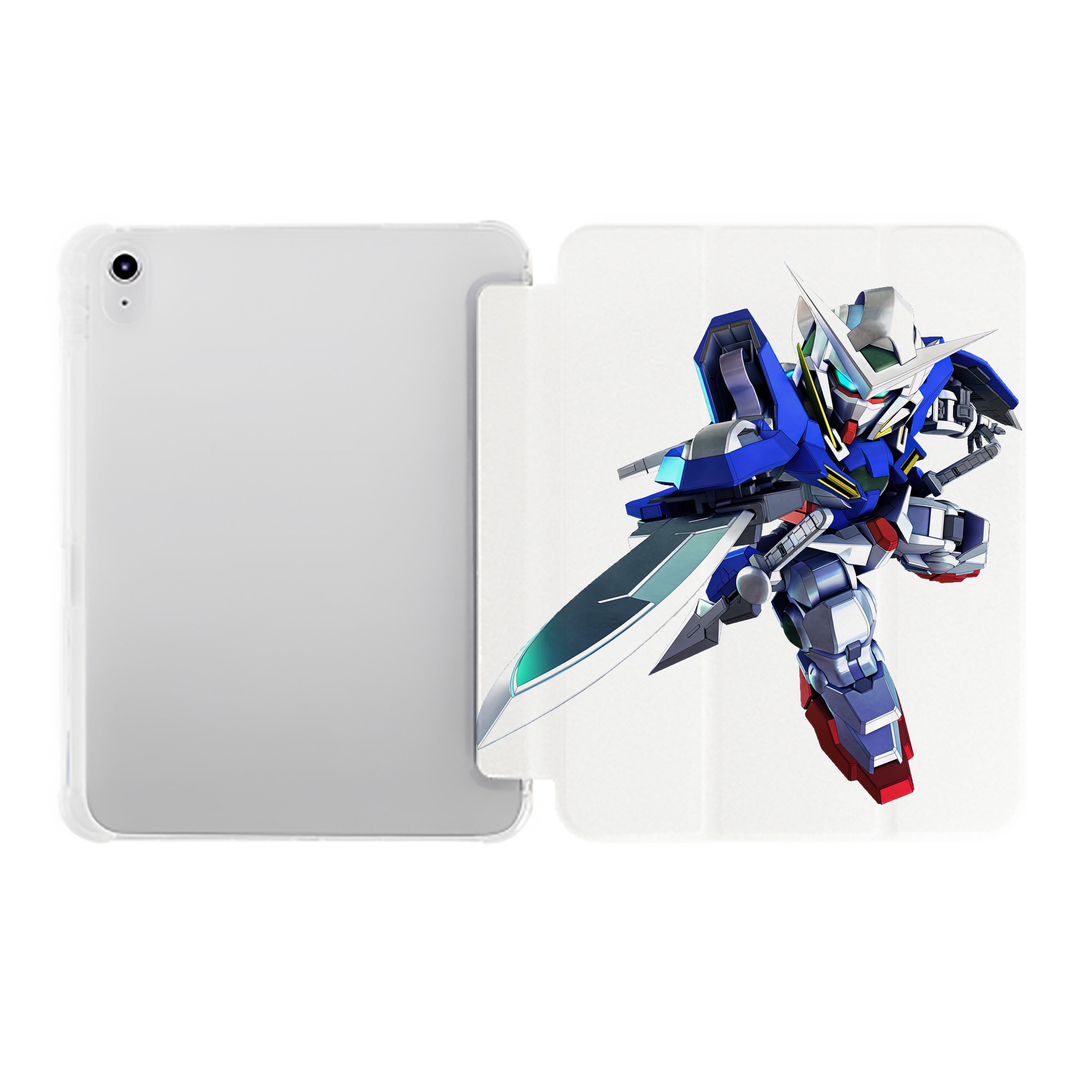 （画像用） 機動戦士ガンダム Mobile Suit Gundam IPad ケース ペン収納付き 三つ折りスタンド PUレザー×シリコン 対応機種9.5/10.5/10.9インチ